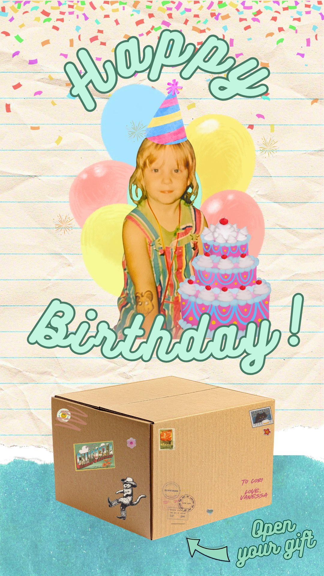 A birthday package waiting to be opened